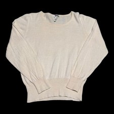 Vintage Rodier France Made Wool Blend White/Tan Sweater Women's XS/S