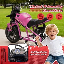 24V Kids Electric Motorcycle Dirt Bike Ride on Motorbike with LED Battery Power
