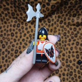Vintage LEGO Castle Minifigure Lot &ndash; Knights, Weapons, Shields - Dragon Lion Bat