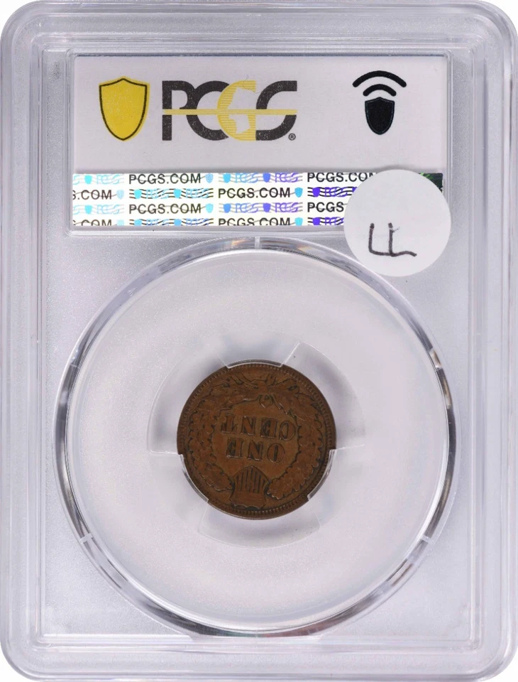 1891 Indian Cent DDO FS-101 VF30 PCGS - Image 2 of 2