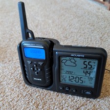 Acu-Rite Weather Station + Alarm Clock 08580 + Weather Alert Radio 08550 w/ Cord