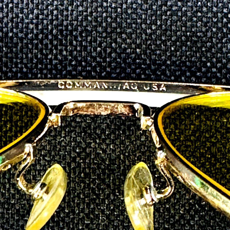 Gafas de sol American Optical 5 1/2 Command doradas aviador DE COLECCIÓN Foto 4 de 4