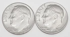 1977 P & D Roosevelt Dime Set AVE CIRCULATED **FREE SHIPPING**