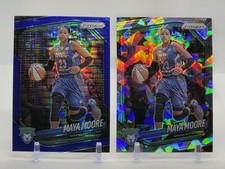 Maya Moore #d /199 2025 WNBA Panini Prizm Blue Pulsar + Cracked Ice #135 - Lynx!
