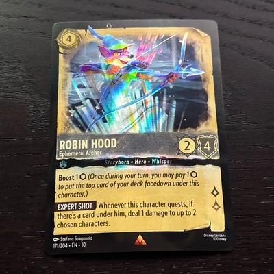 Robin Hood 171/204 Disney Lorcana Whispers in the Well Rare Cold Foil NM
