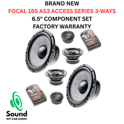 Focal 165 AS3 Access Series 3 Way 6.5'' Car Component Speakers Set 80w RMS-WARRAN