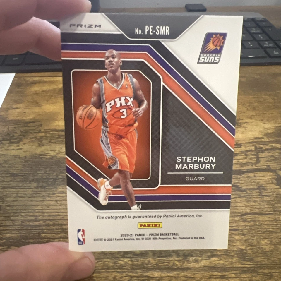 Panini Prizm Penmanship Stephon Marbury 2020-21 #PE-SMR automático Foto 3 de 3
