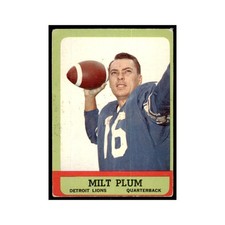 1963 Topps Milt Plum Football Cards #25
