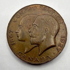 1927 Canada Confederation Medal/Coin 1867-1927 Royal Visit
