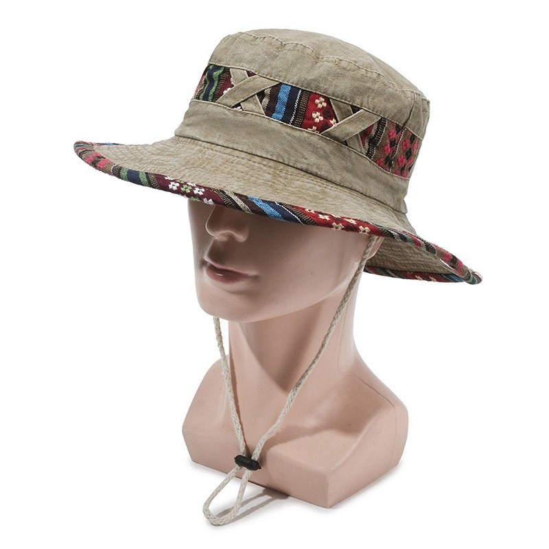 APL Elegante cappello da pescatore vintage con rete traspirante per protezione solare e comfort