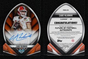 2023 Bowman U Chrome Future of Football Orange Refractor /25 Cade Klubnik Auto