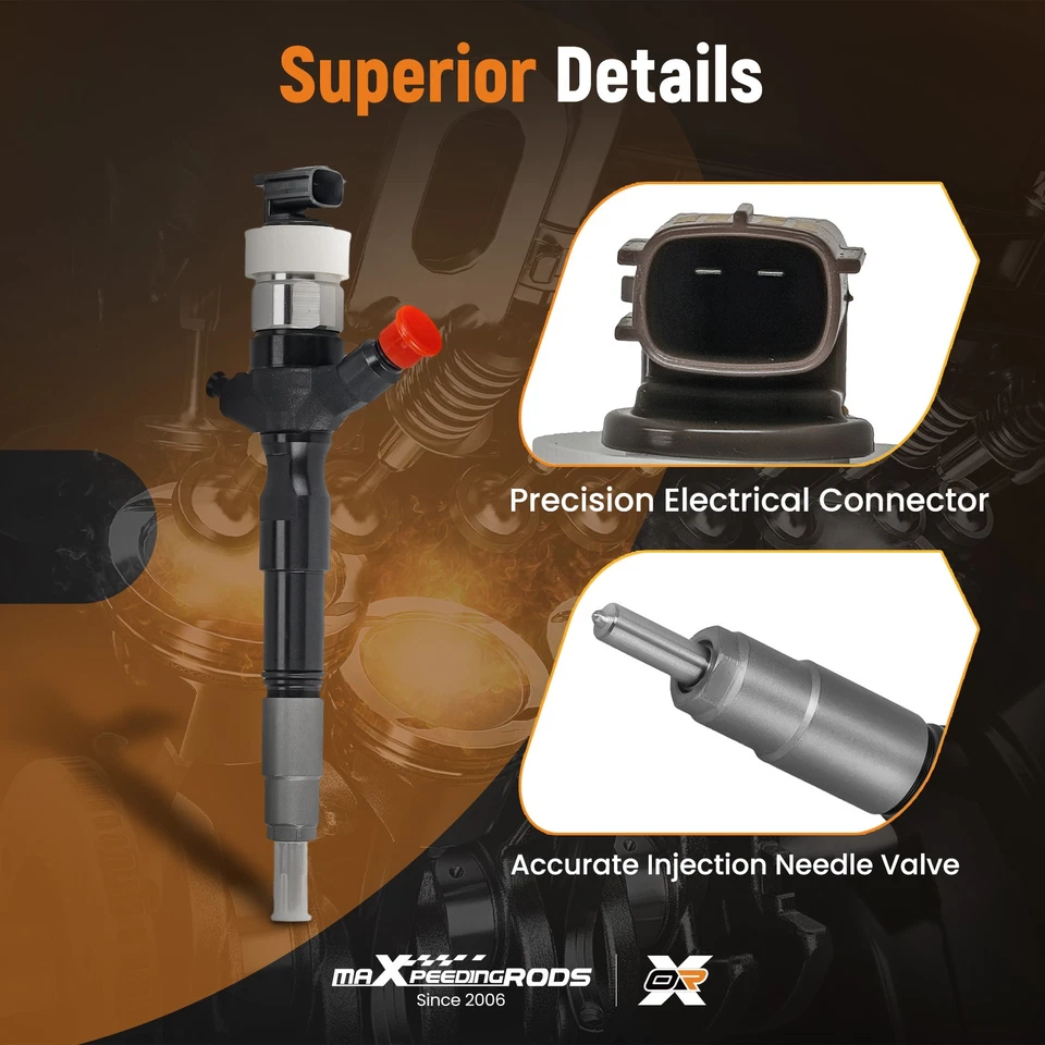 Conjunto de inyector de combustible para Toyota Hiace diésel 2KD-FTV 095000-5881 Foto 4 de 4