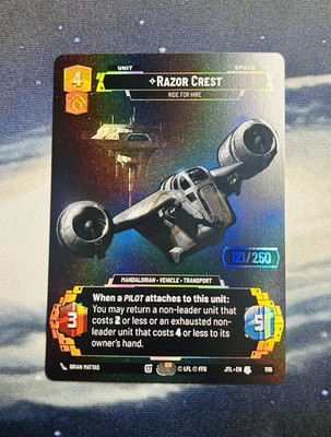 Mandalorian Razor Crest 121/250 Prestige Serialized Star Wars Unlimited NM