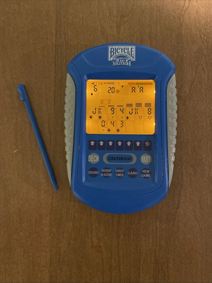 Bicicleta Iluminada 2 em 1 Solitário Jogo Eletrônico Portátil com Caneta - Testado - Imagem 3 de 4