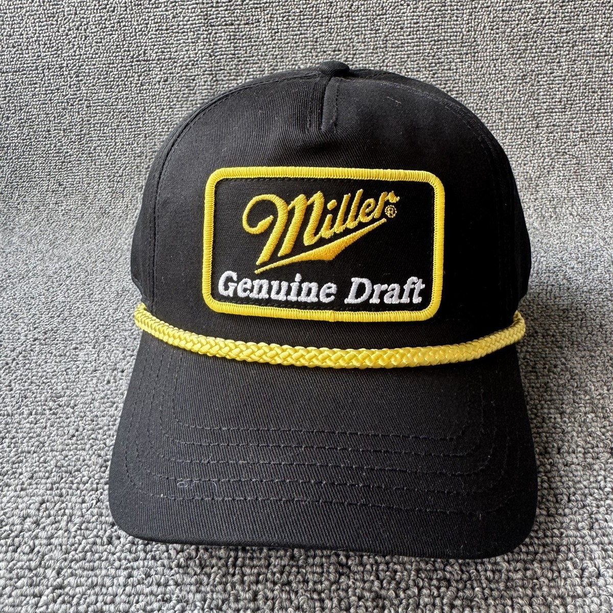 Miller Genuine Draft Black Rope Snapback Cap Hat American Needle