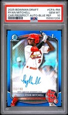 2025 Bowman Draft Ryan Mitchell Blue Refractor Auto PSA 10 GEM POP 2