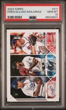 2023 TOPPS #211 JULIO URIAS/MAX FRIED/SANDY ALCANTARA PSA 10