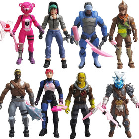 8Pcs Video Game Action Figures with Weapons Toy Figure Set Cake Toppers for Chil