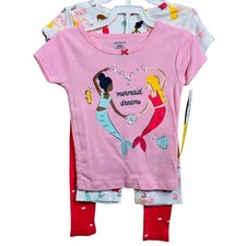 Carters Girl 24 months 4-Piece Pink Mermaid 100 Snug Fit Cotton Pajamas