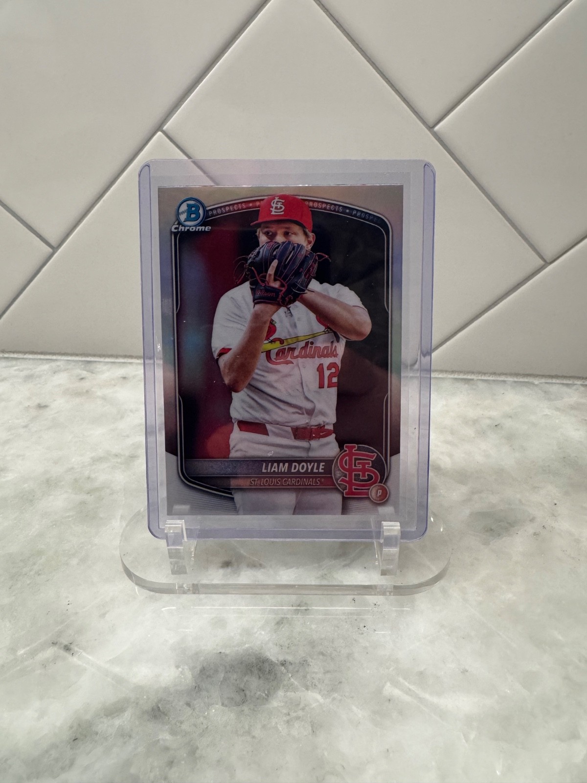 LIAM DOYLE 2025 BOWMAN CHROME DRAFT IMAGE VARIATION REFRACTOR Q5547 CARDINALS