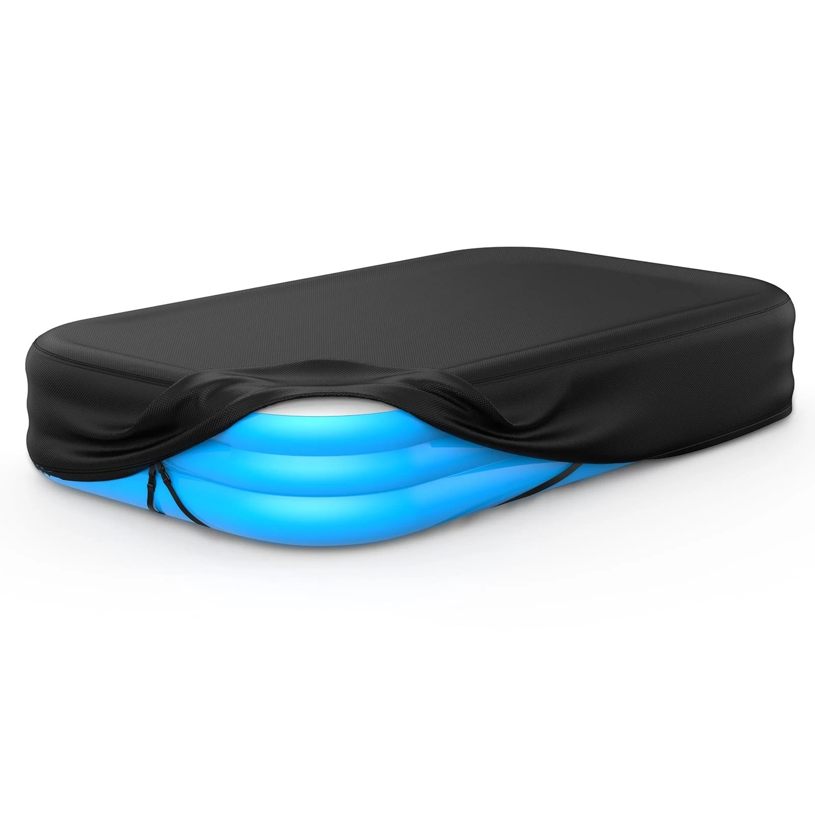Rectangular Pool Cover for Inflatable Pool, Fits Blow Up Pool Size 120" L x 7...