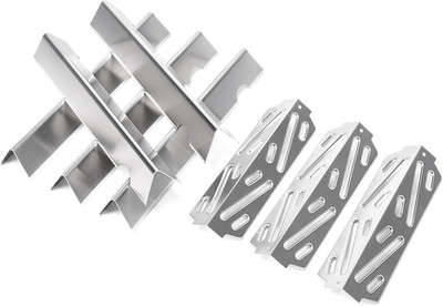 GFTIME Edelstahl Flavorizer Bars & Hitzereflektor Für Weber Genesis II/LX 300 Se