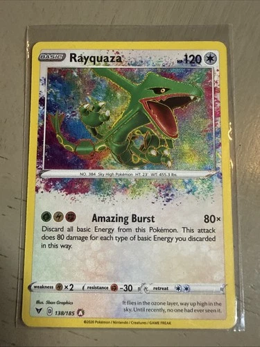Pokémon TCG Rayquaza Vivid Voltage Holo Rare Card 138/185 NM/M Condition
