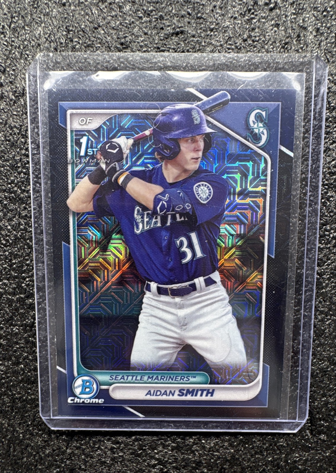 2024 Bowman - Chrome Prospects Aidan Smith #BCP-45 Navy Mojo Refractor /175 (RC)
