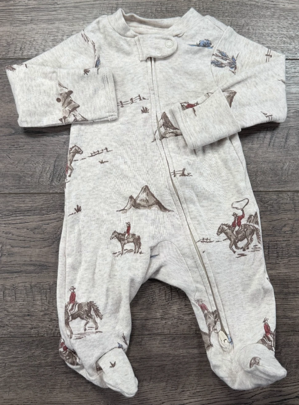 Baby Boy Clothes Organic Little Planet Carter's Newborn Cowboy Horse Outfit
Opens in a new window or