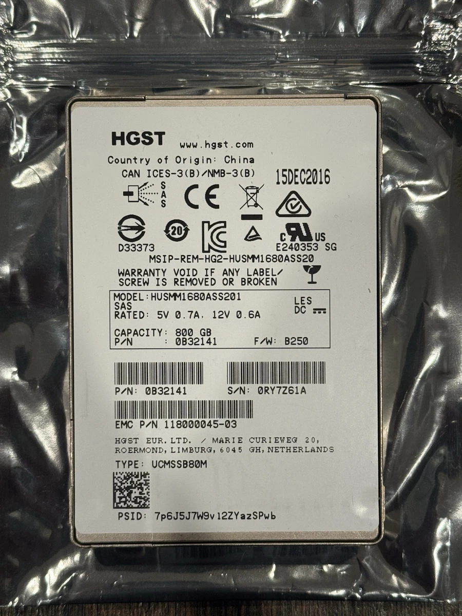 HGST SAS 800 GB Storage Capacity Solid State Drives for sale | eBay