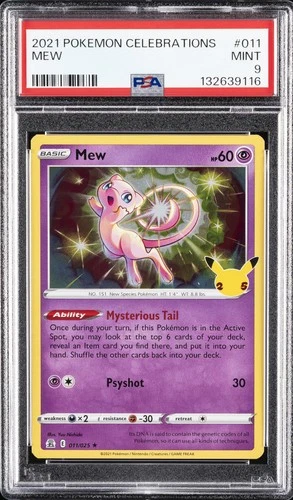 2021 POKEMON CELEBRATIONS #011 MEW PSA 9