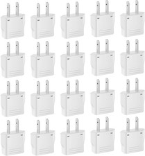 Paquete de 20 Pack adaptadores de enchufe de Europa a EE. UU., adaptador de ench