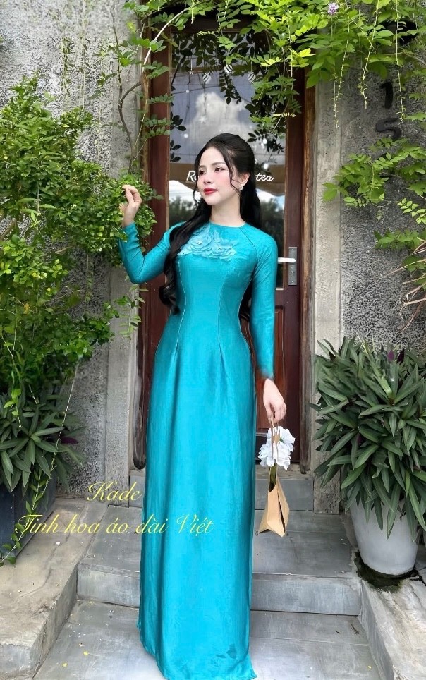 Vietnamese Ao Dai Long Dress- Traditional Ao Dai Vietnam -Ha Lan Silk With  Pants