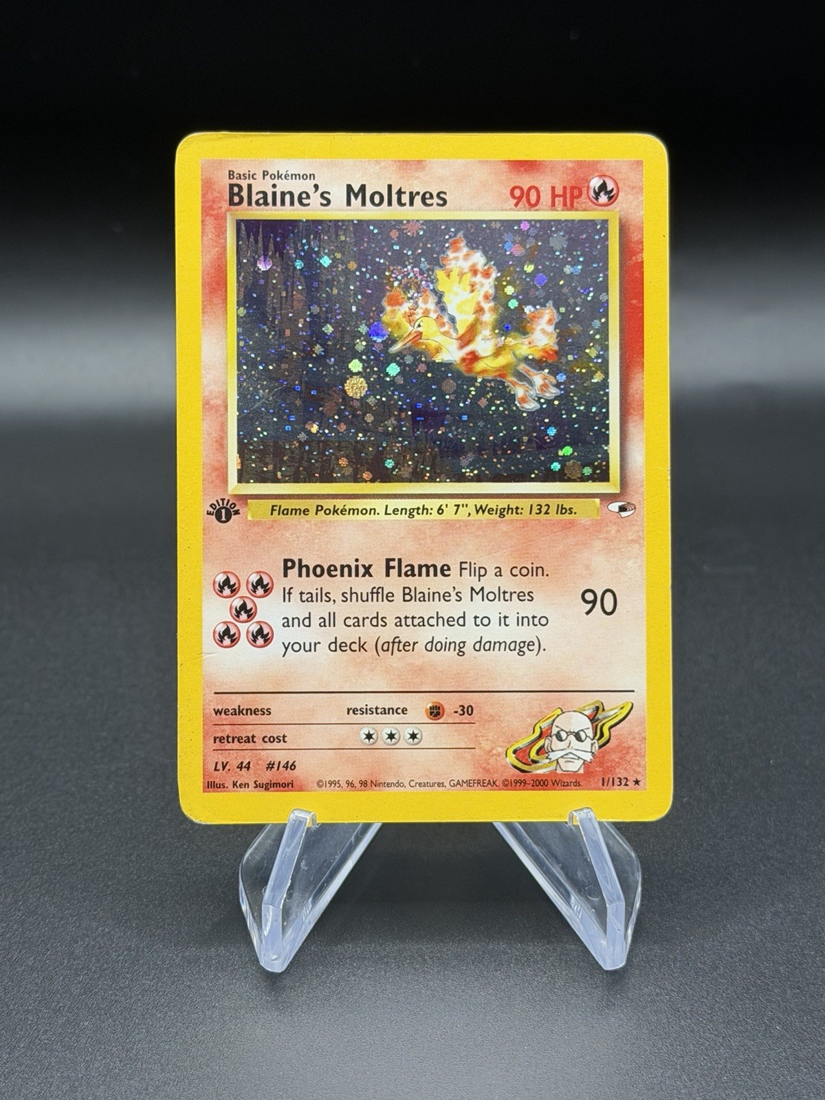 Blaine's Moltres - 1st Edition Holo - 1/132 Gym Heroes - Pokémon TCG - 2000