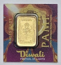 1g .9999 Gold Bar PAMP Diwali Festival Of Lights Bar