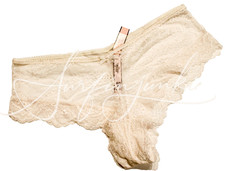 Victoria's Secret Vintage Panties XL Dream Angels Cheeky Cheekini Bikini White