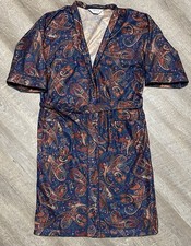 Vintage Hemingway Point Paisley Robe 36-46 One Size Made In USA Colorful Comfy