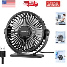 Desk Fan USB Powered Small Portable Fan, 3 Speeds Adjustable Strong Breeze Mi...