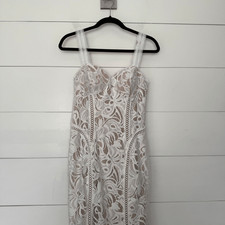 David’s Bridal DB Studio Women’s 10 Mermaid Lace Boho Wedding Dress Gown