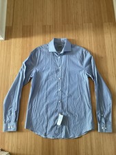 Michael Kors Men  s Medium Slim Fit Dress Shirt 15.5 34-35 Ocean NWT