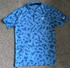 Nike Disney Mickey Mouse Mens S Blue Golf Polo Dri-Fit Performance