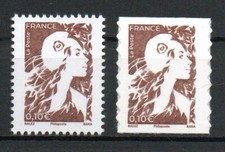 France 2025 Marianne de l'Avenir 0,10€ adhésif de carnet et gommé de feuille