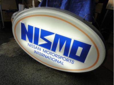 Old style NISMO electric sign panel LED replaced JDM Nissan GT-R