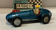 Slot Car SCX Scalextric Triang Tinplate Ferrari 375 9 F1 1958 Metallic Blue