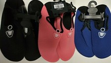 3 Pairs Cindy Claire water Shoes Size 10/11 Black, Pink  Blue