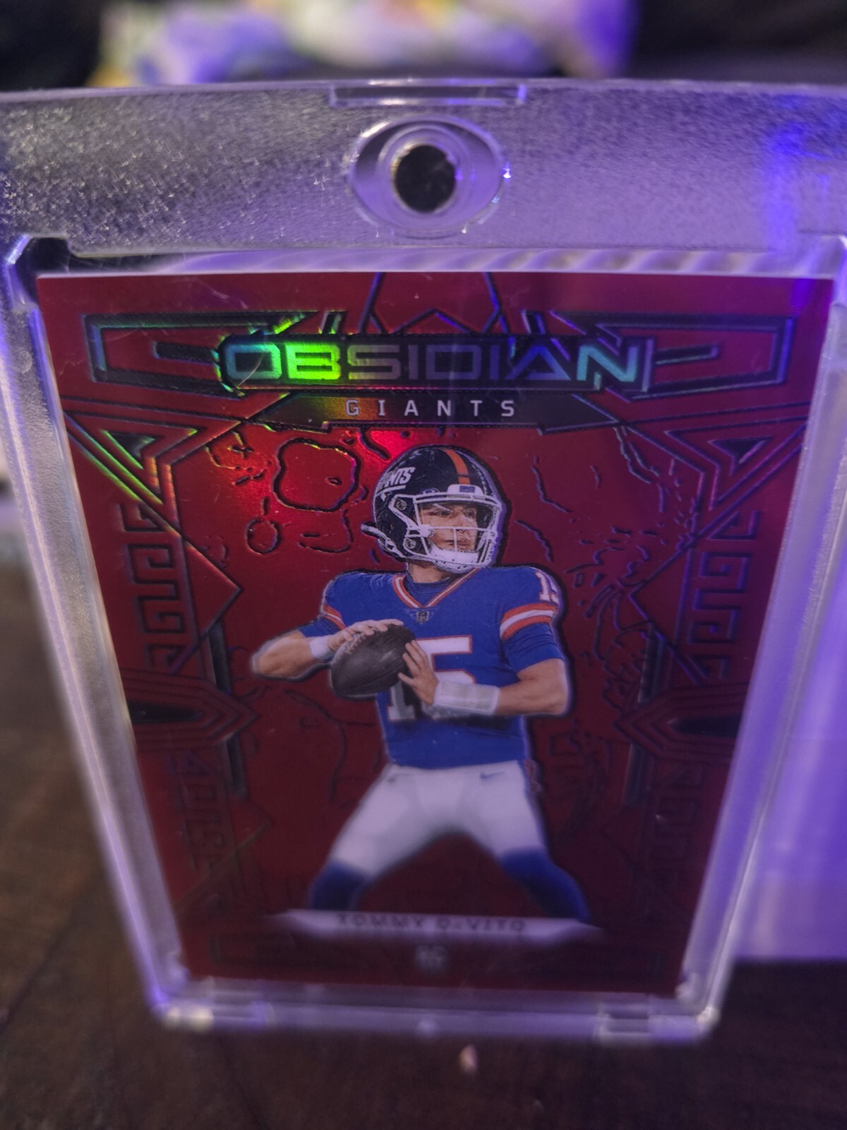 2023 Panini Obsidian Tommy Devito RC /90 Red Flood Electric Etch Prizm Rookie