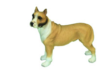 American Stafford Terrier, 3" to 4", Hand Painted,  Dog Figurine