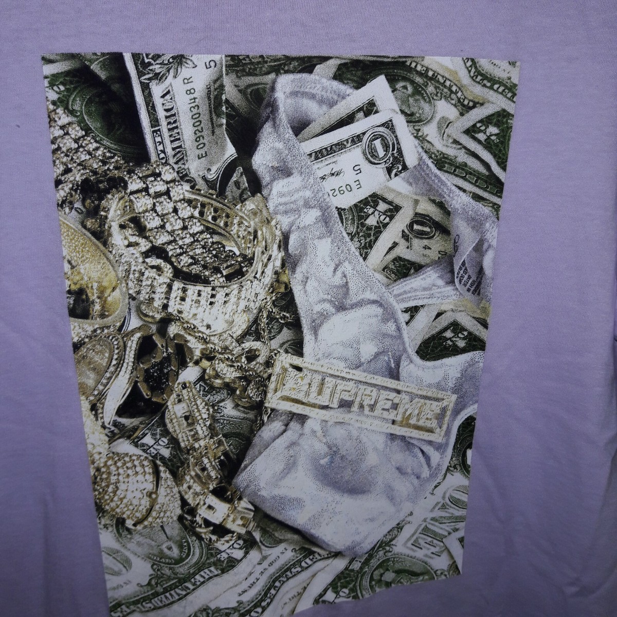 Supreme Money Gold Chains Graphic Tshirt Large | eBay