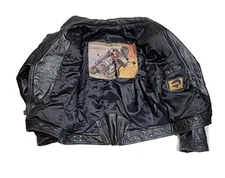 Vintage FoxRun Lined Genuine Leather Motorcycle Racing Full-Zip Men's Medium