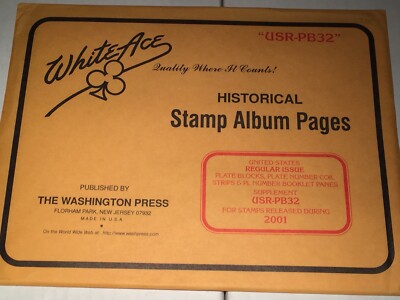 New Package White Ace Pages Regular Issues 2001 PB,Coils,etc Supplement USR-PB32